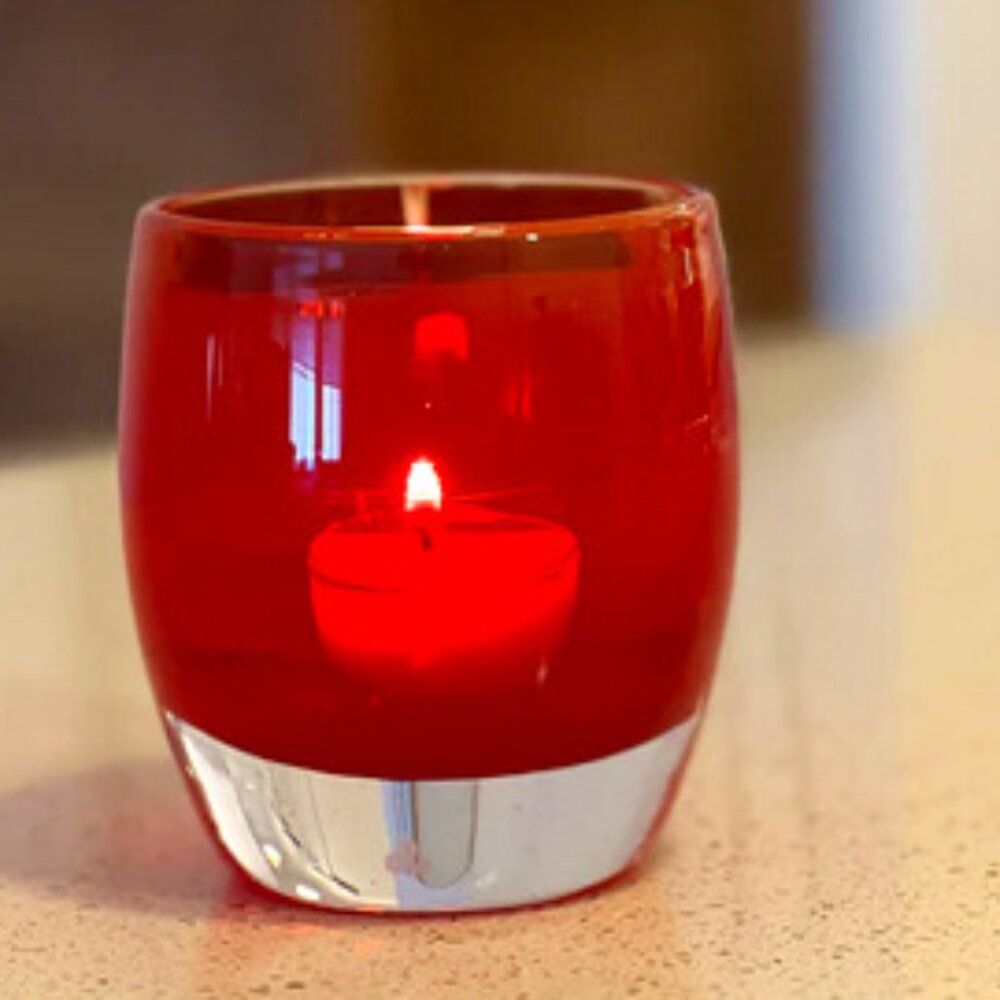 Glassybaby pre triskelion  SMILE   red